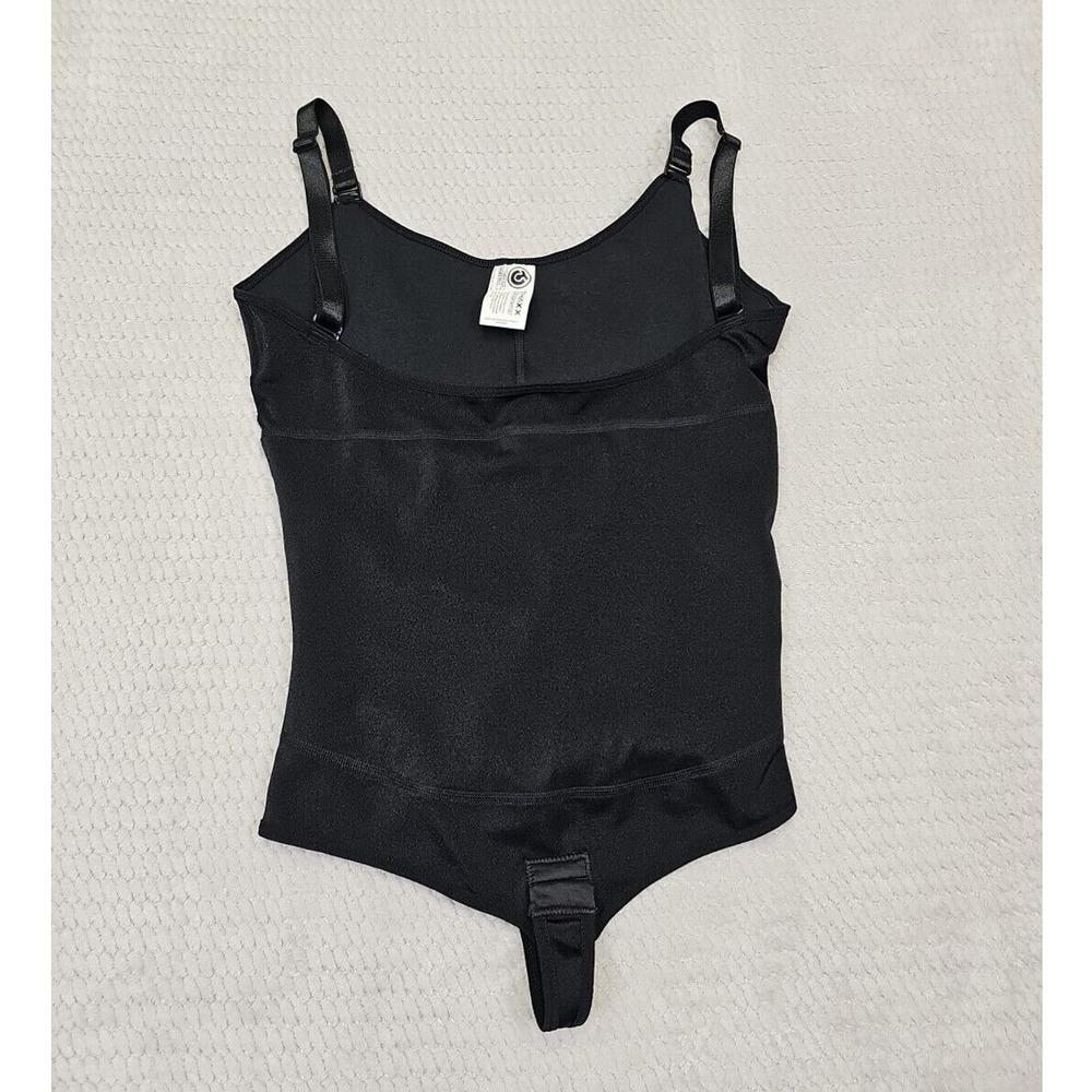 Thaxx Shapewear Womens Large 36 Black Body Suit Shape Contour